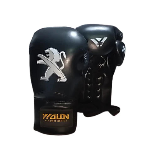 Laced Leather Boxing Gloves